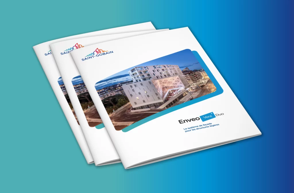 Couverture d'une brochure Saint-Gobain Enveo — Agence Alkantara